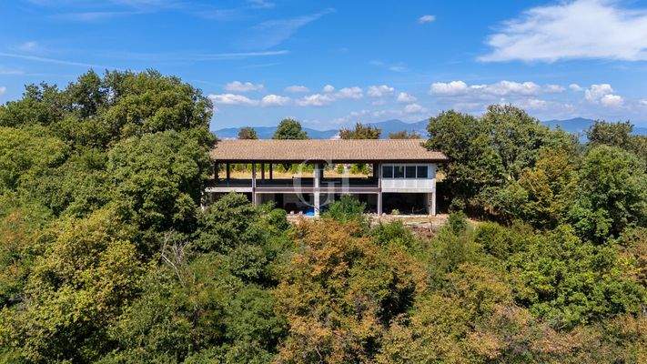 Blick von oben auf das Grundstück