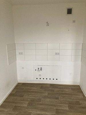 Küche mit Fliesenspiegel