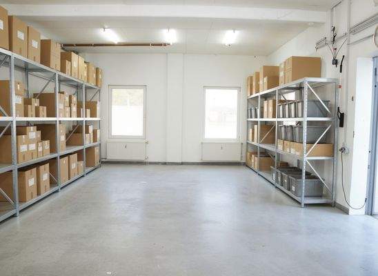 Lagerhalle ohne Kellertreppe 