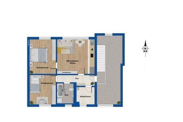 Grundriss Dachgeschosswohnung