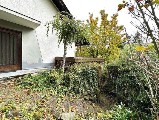 … direkten Weg in den Gartenbereich 