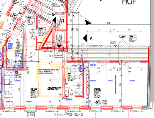 Dachgeschoss-Wohnungsplan
