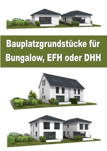 sonniger, gut geschnittener Bauplatz für großes EFH (auch Bauhausstil möglich), alternativ 2 x EFH oder 2 x Bungalow oder 2 x DHH, provisionsfrei