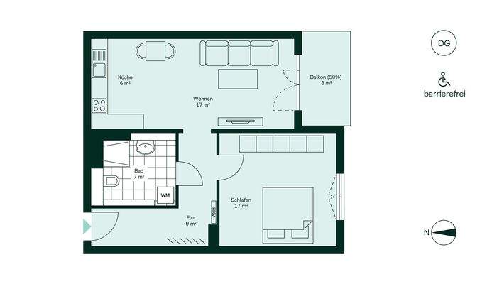 Komfortabler Grundriss