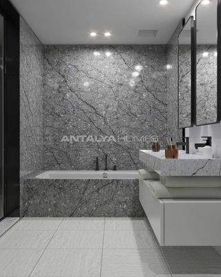 Detached Houses with Sea Views and Pools in Alanya Tepe