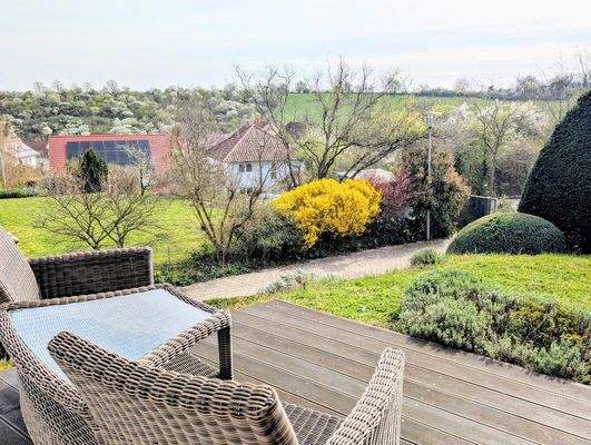 Blick von der Holzterrasse