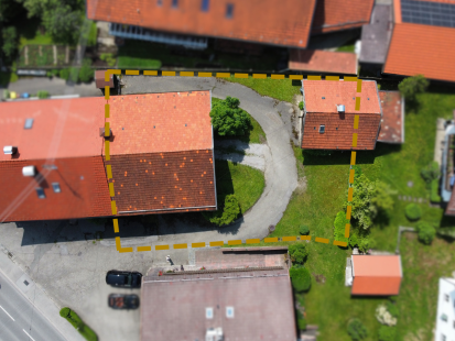 Grundstücksansicht Ausrichtung Süd