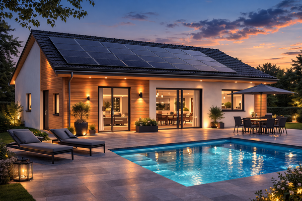 Bungalow Abendstimmung