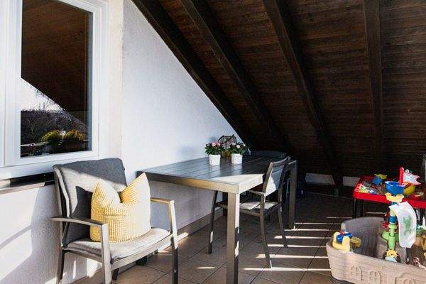 Der überdachte Balkon