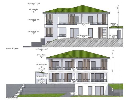 Planung MFH - Ansichten 