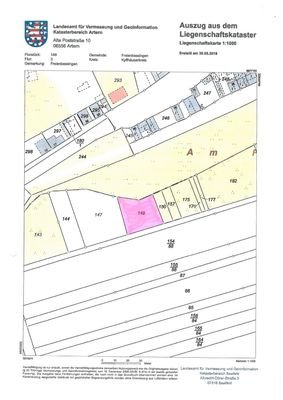 03.01. Lageplan mit gekennzeichnetem Flurstück 149