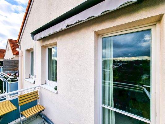 Balkon mit Markise