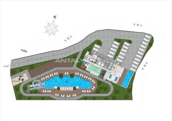 Sea-View Flats in a Complex in Alanya Tosmur