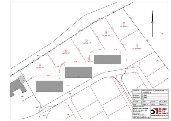 Teilungsentwurf-Flst-172 - Variante 2