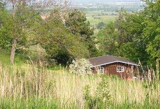 die "Almhütte" im Sommer