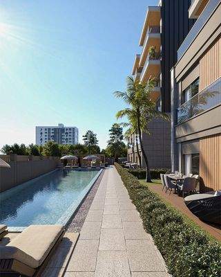 Apartments in a Complex with a Pool Near Airport in Antalya