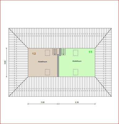 Grundriss Spitzboden Whg. 11