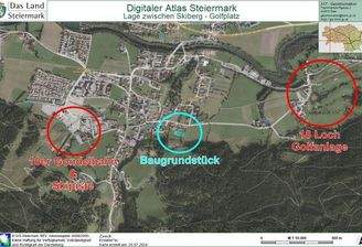 Lage zwischen Skiberg & Golfplatz_Grundstück
