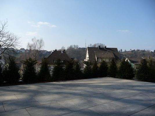 Aussicht von der Terrasse im Untergeschoss