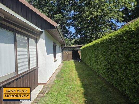 rechts Seite des Hauses