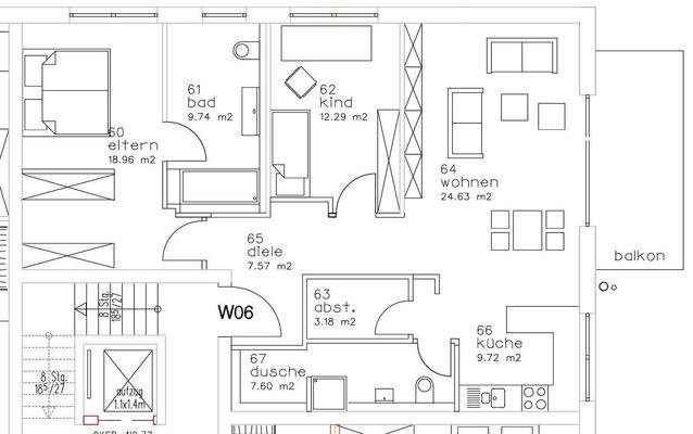 Schematischer Grundriss