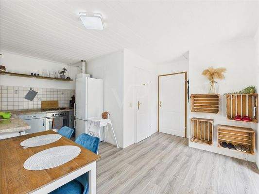 offene Küche und Flur