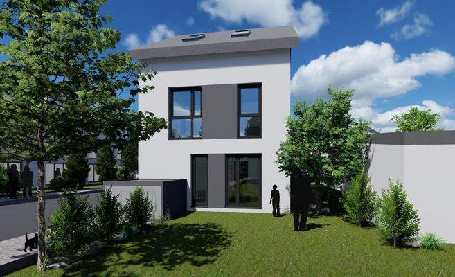 R4.1 - Gartenansicht Einfamilienhaus