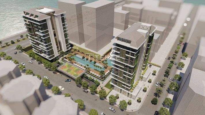 Seafront Real Estate with Views in a Complex in Alanya