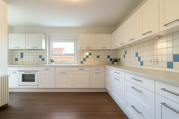 Küche-Fronten weiß visualisiert