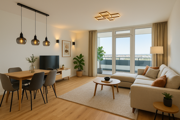 Wohnzimmer Beispiel möbeliert