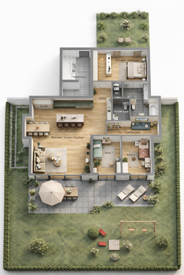 Gartenanteil zur Wohnung