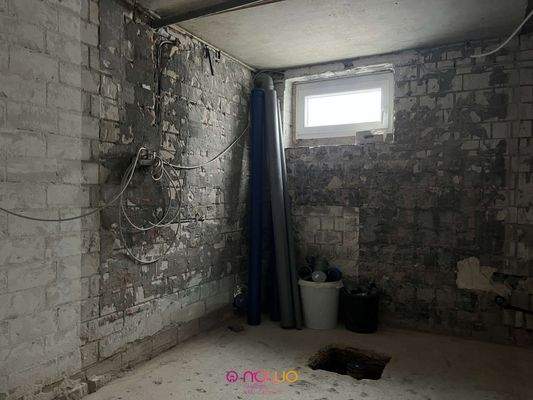 Das Badezimmer mit möglicher Sauna nebenan!