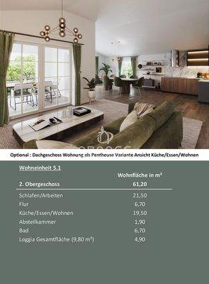 Wohnfläche Wohnung 5.1