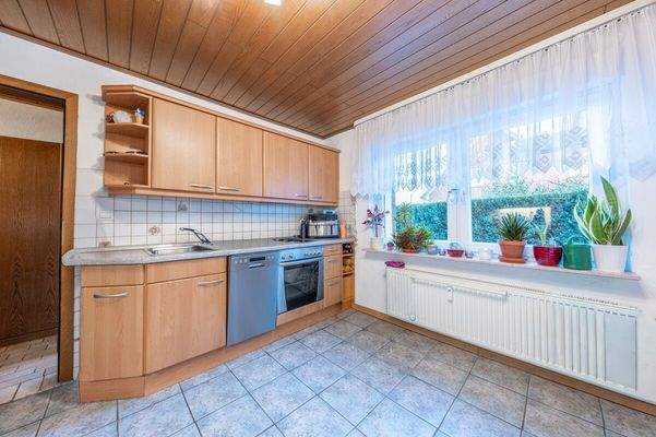 Die Küche im Untergeschoss