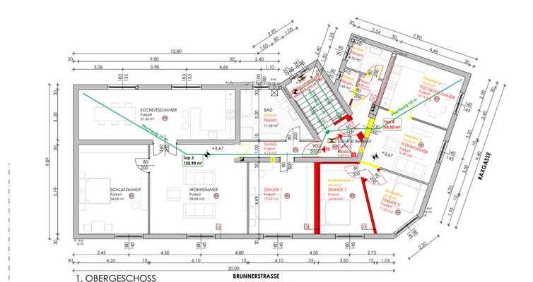 Grundriss Top 3 (links) Grundriss Top 4 (rechts)