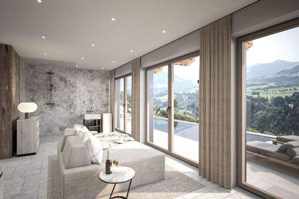 KITZIMMO-Grundstück mit Baugenehmigung für 2 Luxuschalets - Immobilien Itter kaufen.