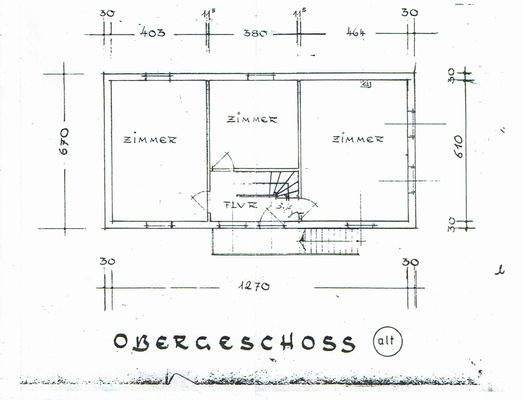 Nebengebäude Hs.-Nr. 13 Grundriss Wohnung OG