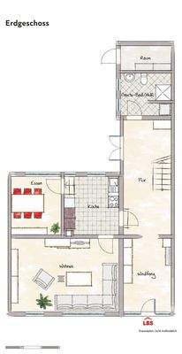 Grundriss Erdgeschoss, beispielhaft
