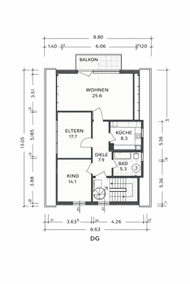 Grundriss 2. Obergeschoss