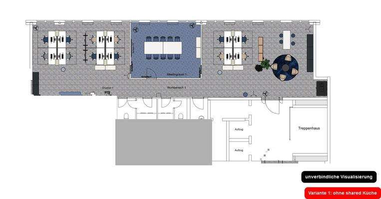 Variante ohne Mitnutzung Küche