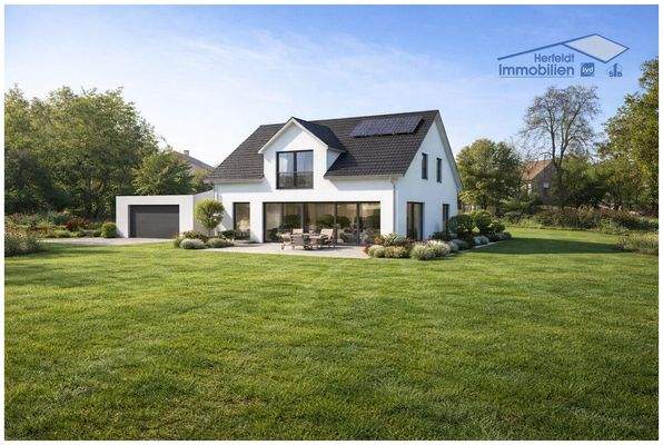 Visualisiertes Bebauungsbeispiel (KI-gestützte Darstellung)