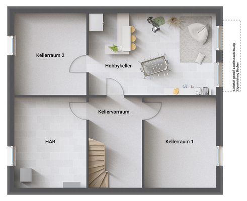 Grundrissbeispiel SW Hobbykell