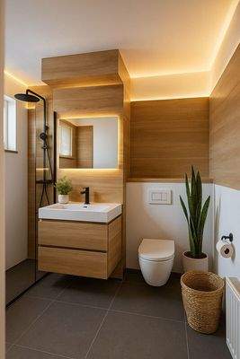 Bad virtuell möbliert