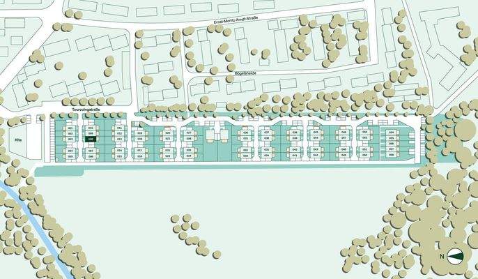 Lage des Reihenhauses im Quartier