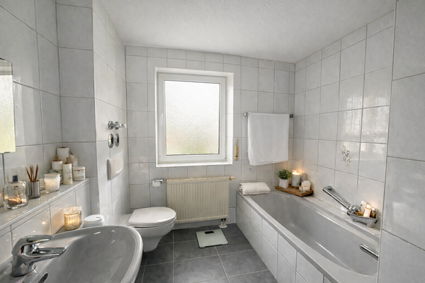 Bad mit KI generierten Dekoration / Einrichtung 