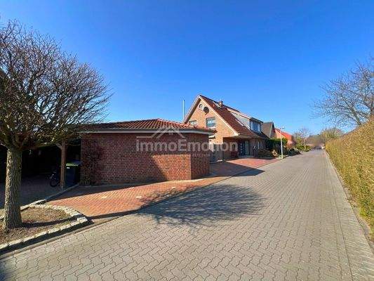 Blick in die verkehrsberuhigte Straße