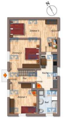 Obergeschoss Wohnhaus