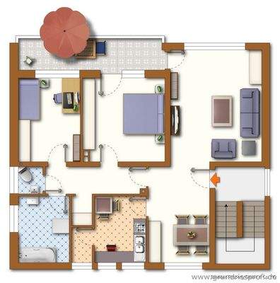 Grundriss 1. Obergeschoss (Gestaltungsbeispiel)
