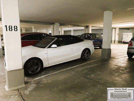 Blick auf den TG-Stellplatz