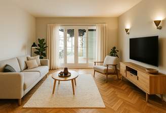 Büro Zugang Terrasse (KI generiert)